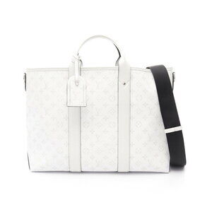 Louis Vuitton Weekend Tote NM Bag Canvas Leather Taiga Rama White